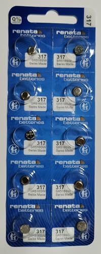 Renata SR516SW 317 – Juego de 10 pilas botones