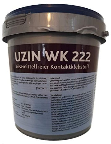 UZIN WK 222 1kg Lösemittelfreier Kontaktklebstoff Neoprene-Klebstoff Wasserbasis