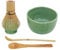 BambooMN Brand - Matcha Bowl Set (Includes Bowl, Rest,Tea Whisk, Chasaku, Tea Spoon) 1 Set Soft Light Green