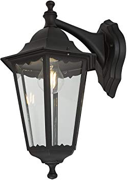 Außenwandleuchte Laterne CLASSICO schwarz, Fassadenbeleuchtung mit LED, Ranex