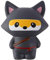ANBOOR Squishies Ninja Fuchs Matschig Langsam Steigend Squeeze Spielzeug Langsam aufsteigen Antistress Squishies Spielzeug für Kinder Erwachsene Ostern Deko (Grau, 11,5 * 7,5 * 13.5cm, 1* Stück)