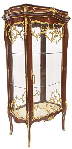 Casa Padrino Barock Vitrine 74 x 63 x H. 174 cm - Barock Möbel - Vitrinenschrank - Wohnzimmerschrank