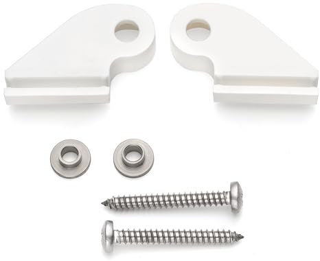 Set of 2 Shower Door Guides White SP11