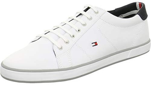 Tommy Hilfiger Homme Plimsolls,Sports Shoes, Blanc Cassé Bianco, 46 EU