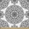 ABAKUHAUSSchwarz Gewebe als Meterware, Aufwändige Mandala Patterns, Schön Gewebten Stoff für Polster und Wohnaccessoires, 1M (160x100cm),Schwarz