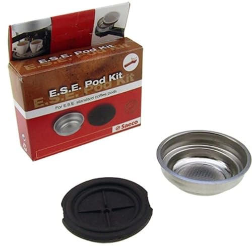 Kit Filtro Adattatore Cialde Macchina Del Caffe Compatibile con Saeco Pod Poemia Via Veneto Magic