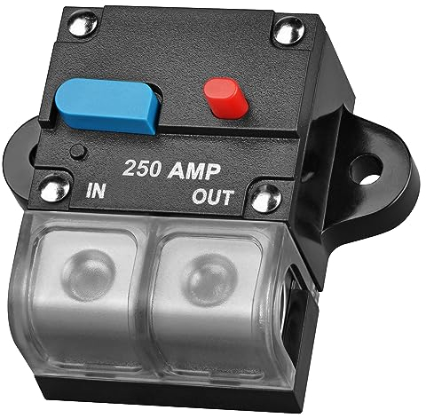 Motor Sicherungshalter Wechselrichter Leitungsschutzschalter Auto Audio Solar Energie Inline Circuit Breaker Sicherung Inverter mit wasserdichter Abdeckung für Motor Auto Boot (250A)