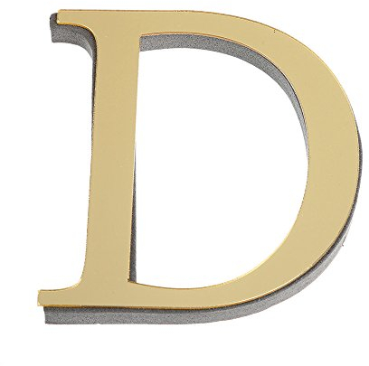 ABC Wandaufkleber 26 Gold Alphabet Wandtattoo 3D Spiegel Wandsticker, Kreativ Spiegel Buchstaben Aufkleber, DIY selbstklebende Schlafzimmer Wohnzimmer Kinderzimmer Colorful (D)