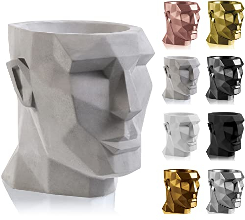 CONCRETTE Blumentopf aus Beton Apollo | Ø 14 cm | No Color | Zement-Pflanzkübel | Handgefertigt in der EU