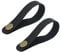 Alnicov Gitarrengurt Ukulelenriemen Knopf Kunstleder Spindelstock Adapter für Ukulele Akustikgitarre 2St. (Schwarz)