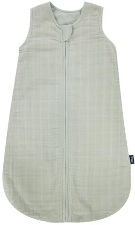 Alvi Babyschlafsack & Windel Blaubaer | Sommerschlafsack atmungsaktiv | Leichter Kinderschlafsack 100% Baumwolle waschbar | Baby Schlafsack ärmellos | Babyschlafsack Neugeborene