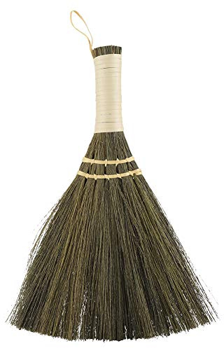 Hyuduo Hand Brooms, Handmade All Broomcorn Broom, Mini Miscanthus Duster For Household Cleaning (26 Cm In Length),Desktop Scan