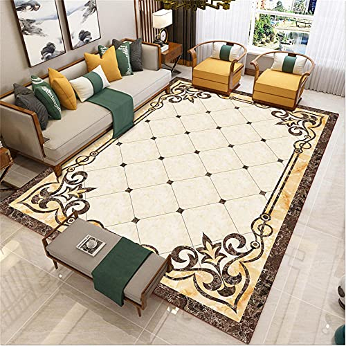 RUGMRZ Teppich Pastell Webteppich Luxusschlafzimmer Big Carpet Niedriger Samt Feuchtigkeit Anti-Kalt-Wohnzimmer-Dekoration Antirutsch Teppich 120X160cm
