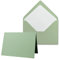 10 x Kartenpaket mit gefütterten Brief-Umschlägen - gerippt - DIN A6/C6 - Olive-Grün - 10,5 x 14,8 cm - Nassklebung - NEUSER PAPIER