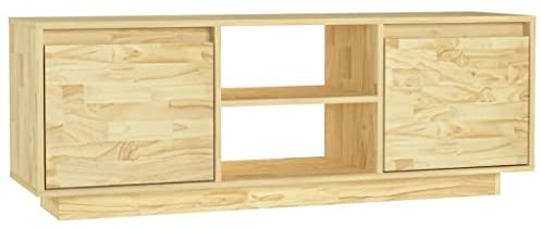 vidaXL Massivholz Kiefer TV Schrank Lowboard TV Möbel Tisch Board Sideboard Fernsehtisch Fernsehschrank HiFi-Schrank Wohnzimmer 110x30x40cm
