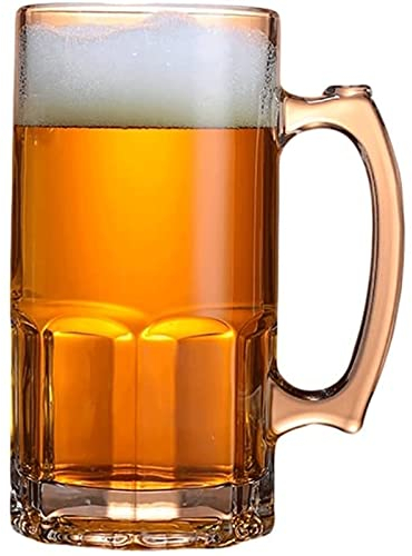 Boccali da Birra Classici in Vetro, Bicchieri da Birra con Manico, Tazza da Birra Tedesca Extra Large, Facile da impilare nella lavastoviglie
