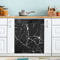 Black and White Marble Dishwasher Magnet Cover for Door Front, Decorative Kitchen Dishwasher Panel Decal Refrigerator Magnetic Decor Sticker 23 x 26 Inches
