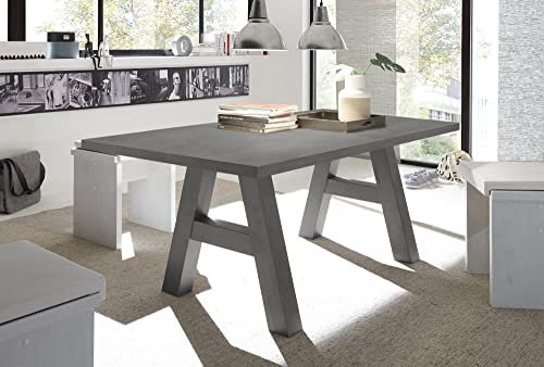 58 aufm Kessel Esstisch ausziehbar Elia 3 140 x 90 x 75 Esszimmertisch Graphit 13270-140