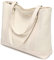 Barsine Grand sac fourre-tout pour femme de 40 cm, sac d'ordinateur portable en toile légère, mallette de travail professionnelle, blanc, Large, Durable