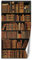 Feeby Türtapete Fototapete Regal Bücher 90x200 cm Türposter Türpanel Vlies Tapete Wohnzimmer Schlafzimmer Kinderzimmer Büro Bücherregal Retro Braun