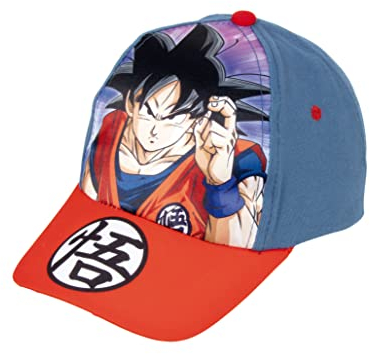 Dragon Ball Z Chapeau pour Garçons, Casquette D'été, Goku et Son Gohan Design, Cadeau pour Garçons, Casquette Réglable (Bleu)