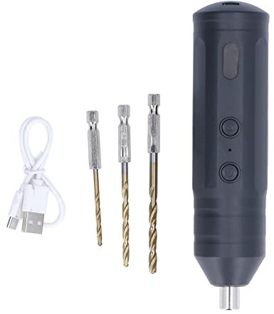 Tournevis électrique sans Fil, Tournevis électrique, Tournevis de Forage avec 3 Pièces de Foret Hélicoïdal, Kit D'outils pour L'entretien