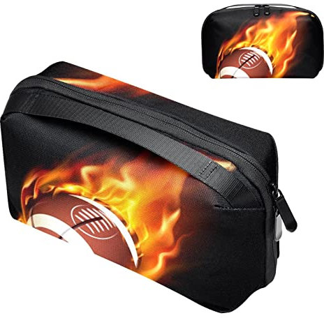 Reise Kulturtasche für Damen und Herren, Wasserabweisende Rasiertasche für Kulturzubehör,American Football Sport Muster