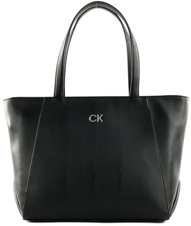 Calvin Klein Damen Daily Shopper MEDIUM Pebble K60K611766 Taschen, Schwarz (Ck Black)