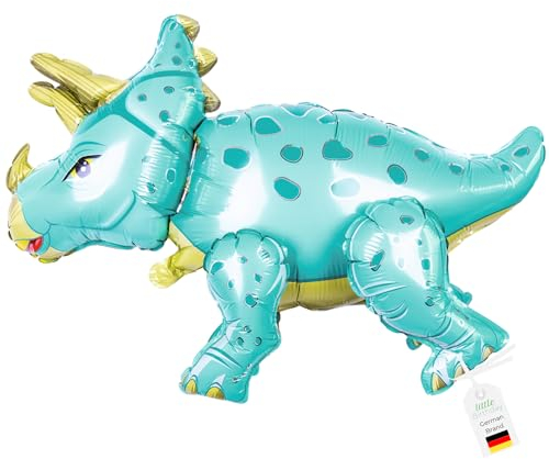 LITTLE BIRTHDAY - XXL Dinosaurier Stand Folienballon | Dinosaurier Luftballon | Luft | Geburtstag | Kindergeburtstag | 90x45 cm