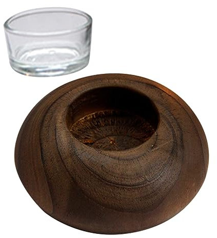 GLEAVI Holz Teelichthalter Kerzenständer Im Vintage Stil Rustikaler Kerzenhalter Aus Holz Für Tischdeko Hochzeiten Und Heimdekoration Einzigartige Holzkerzenständer Für Wohnzimmer Und Feiern