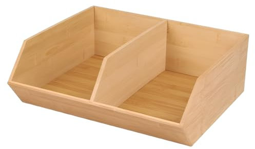 Urban Living Bambus & Co Organizer, stapelbar, aus Bambus, 2 Fächer, 31 x 35 x 12 cm