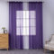 BOYOUTH Tende trasparenti in voile a tinta unita, con occhielli per finestra, per camera da letto, soggiorno, hotel, viola scuro, 2 pannelli, 140 x 270 cm