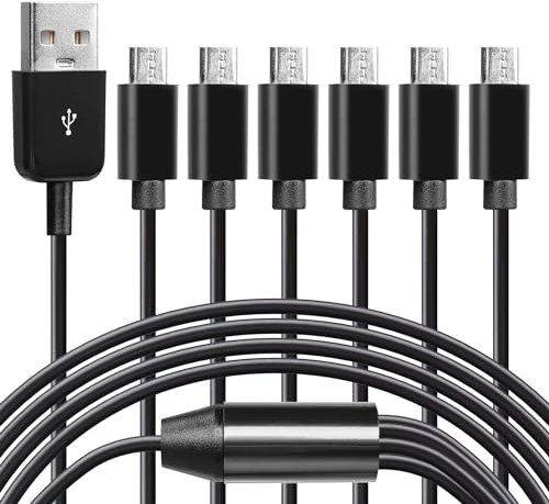 CERRXIAN Cavo USB micro splitter a Y da 1,5 m a 6 maschi Il micro splitter USB a Y supporta la trasmissione dati di dischi U, tastiere e mouse e l'alimentazione per dispositivi USB come ventole