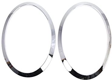 Sunydog Mini Scheinwerfer-Zierring 2 Stück Ersatz kompatibel mit MINI Cooper F55/F56/F57 2014-2021 OEM 51137300631,51137300632,51712355791,51712355798(Silber)