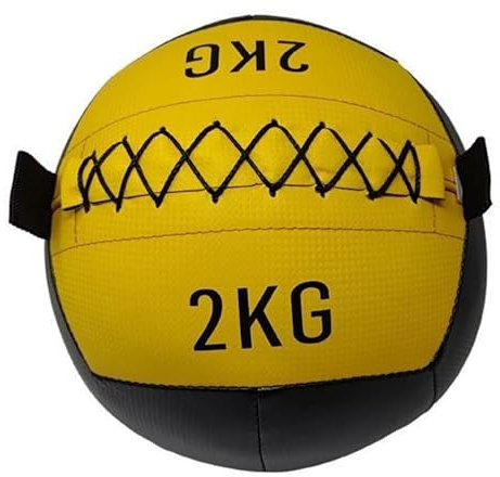 DONATIF Palla Medica 2 Kg, Palla Palestra e Home Gym Wall ball Ecopelle, Slam Ball, Fitness Palla per Esercizi e Allenamento funzionale, Home Fitness