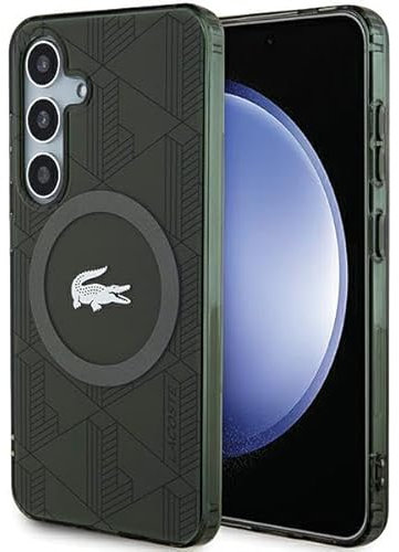 Lacoste LCHMS24SUBSB Coque pour S24 S921 Kaki Coque Rigide IML Blend Monogram