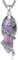 EUDORA Harmony Ball Drachen Kette für Damen Herren mit Amethyst, Vintage Drachen Amethyst Halskette Anhänger, Amulett Energie Schmuck Geschenk für Frauen Herren Vater Mutter, Kette 20Zoll +24Zoll
