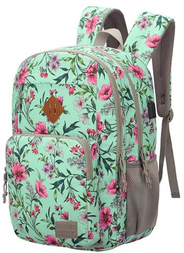 KEOFID Laptop Rucksack für Herren Damen, Großer Schulrucksack für Jungen, Mädchen und Teenager, Anti-Diebstahl Computer Rucksack, 15,6 Zoll Laptop, Handgepäck Rucksack(Blumen)
