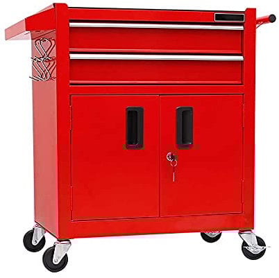 Utility Tool Trolley Work Center Heavy Duty Service Cart Tool Trolley with Lock 7 Drawer Enlarge Countertop Mobile for Garden Outdoors