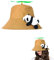 SIEBOLD Propeller mütze,Helikopter Cap,Propeller hut,Lustige mützen mit Panda,faschings party hüte mit Nachts Fluoreszierende Propeller Geeignet für Erwachsene und Kinder（braun）