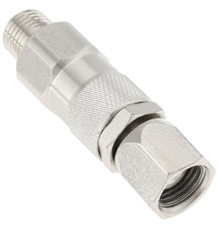 EMSea 1PC Swivel Joint High Pressure 1/4 Inch Male - 1/4Inch FemaleHigh Pressure Washer Swivel Joint 66.2x16.9mm for Airless Sprayers Hose Connector Stainless Steel Spray Gun Swivel Joint