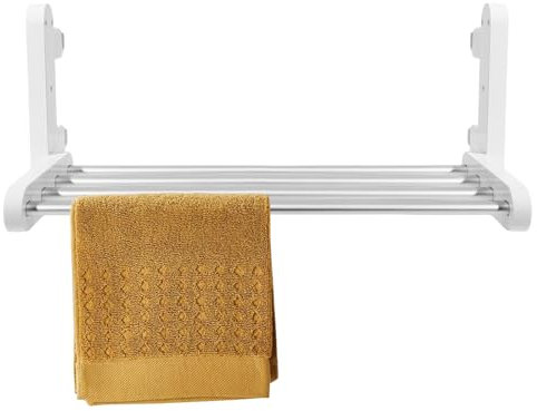 Sengfwin 36 W Porte-serviettes sans perçage Sèche-serviettes électrique Chauffe-serviettes électrique Sèche-serviettes mural Salle de bain Radiateur chauffant Salle de bain Cuisine Blanc