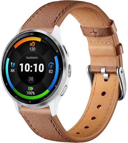 Issinlky Lederarmband für Garmin Venu 2/Venu 3, 22mm Businessarmband für Garmin Vivoactive 4, Forerunner 265, Forerunner 255/255 Music, Forerunner 745, First Avenger, Darth Vader