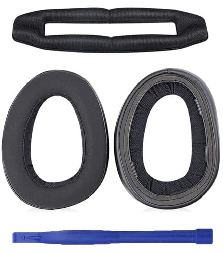Aiivioll GSP 600 Ersatz-Ohrpolster und GSP 600-Kopfband, kompatibel mit Sennheiser GSP 600 GSP 670 GSP 500 Professional Gaming Headset, Ohrpolster, Ersatz-Ohrpolster Kopfband (schwarz)