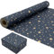Rouleau de papier cadeau pour anniversaire : papier cadeau bleu avec motif étoile, papier cadeau kraft recyclable 43 cm x 15 m