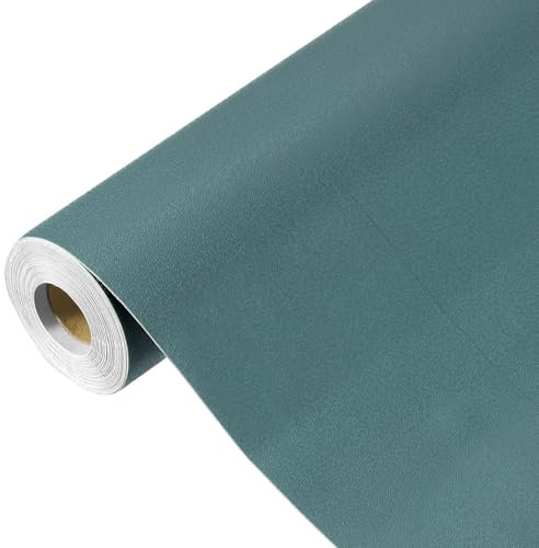 sourcing map 1500 x 40cm Dark Green Wallpaper, Peel and Stick Wallpaper, Dark Green Contact Paper Solid Color Vinyl Self-Adhesive Wall Paper Decorative for Wall Covering