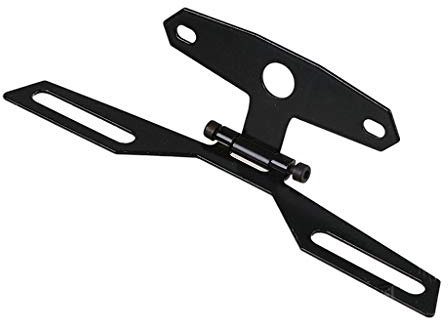 Ksikdeg Motorcycle License Plate Bracket Taillight Fixed Folding Number Plate Frame Holder Light Mount Motorbike Parts