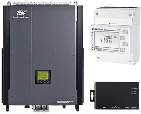 Sunstone 3-Phasen Hybrid Wechselrichter 10KW 48V für Inselbetrieb und Netzeinspeisung, Smartmeter(optional), VDE4105 Zertifizierung