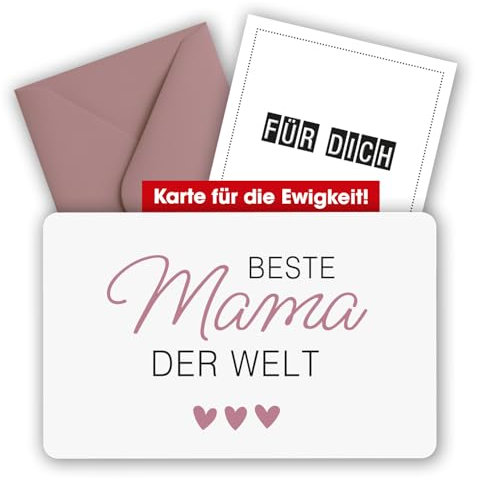 MILINDO Mama Karte für die Ewigkeit – Besondere Karte als Überraschung zum Geburtstag, Muttertag oder einfach so