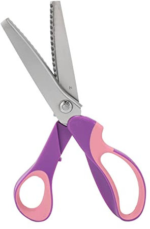 Cisaillements de baisse de tissu, Haute dureté en acier inoxydable Zig Zag Ciseaux coupés Ciseaux de couture pour en cuir en cuir en cuir